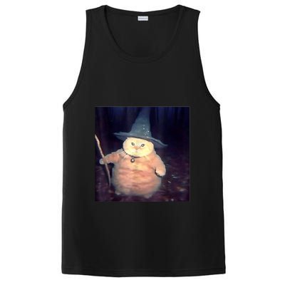 Wizard Cat Weird Funny Halloween Cat Meme PosiCharge Competitor Tank
