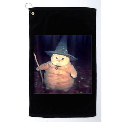 Wizard Cat Weird Funny Halloween Cat Meme Golf Towel