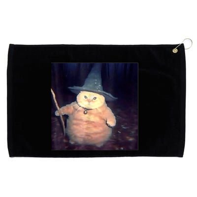 Wizard Cat Weird Funny Halloween Cat Meme Grommeted Golf Towel