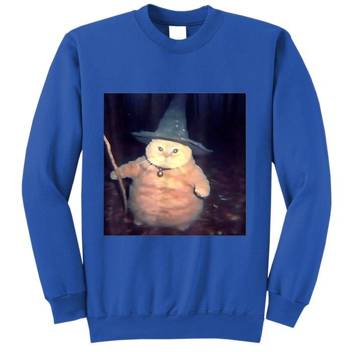 Wizard Cat Weird Funny Halloween Cat Meme Sweatshirt