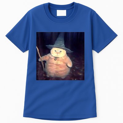 Wizard Cat Weird Funny Halloween Cat Meme Tall T-Shirt