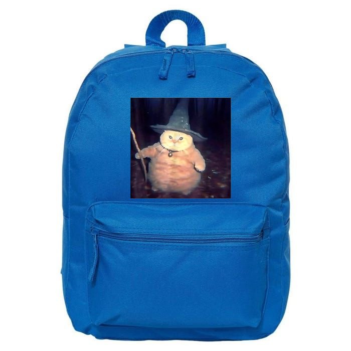 Wizard Cat Weird Funny Halloween Cat Meme 16 in Basic Backpack
