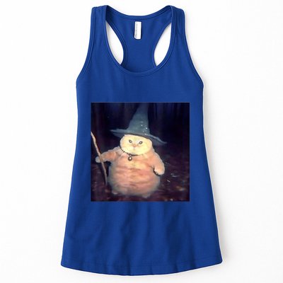 Wizard Cat Weird Funny Halloween Cat Meme Womens Tank Top