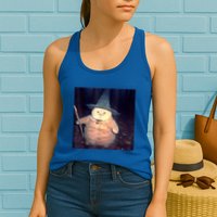 Wizard Cat Weird Funny Halloween Cat Meme Womens Tank Top