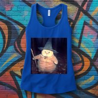 Wizard Cat Weird Funny Halloween Cat Meme Womens Tank Top