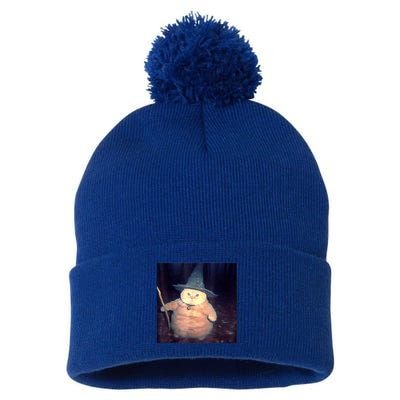 Wizard Cat Weird Funny Halloween Cat Meme Pom Pom 12in Knit Beanie