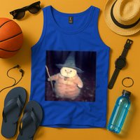 Wizard Cat Weird Funny Halloween Cat Meme Tank Top