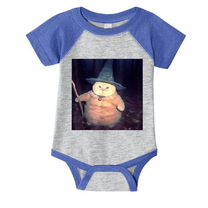 Wizard Cat Weird Funny Halloween Cat Meme Infant Baby Jersey Bodysuit