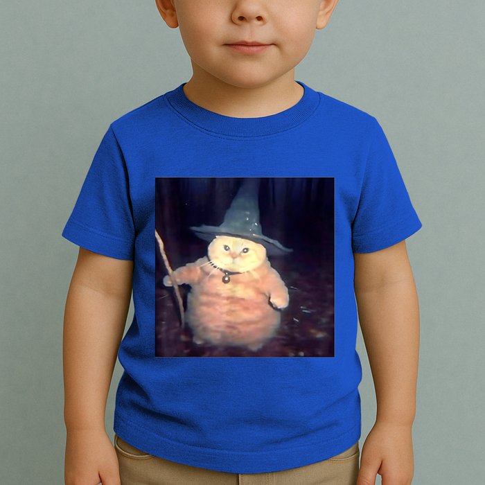 Wizard Cat Weird Funny Halloween Cat Meme Toddler T-Shirt