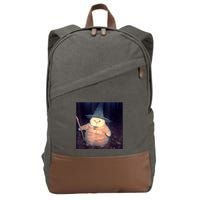 Wizard Cat Weird Funny Halloween Cat Meme Cotton Canvas Backpack