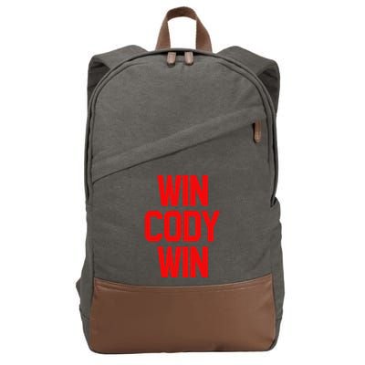 Win Cody Win Cotton Canvas Backpack