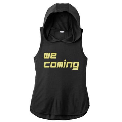 We Coming Ladies PosiCharge Tri-Blend Wicking Draft Hoodie Tank