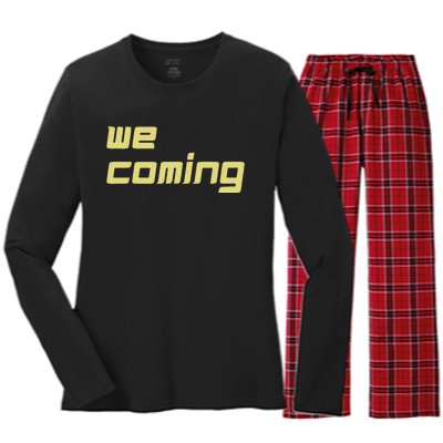 We Coming Women's Long Sleeve Flannel Pajama Set 