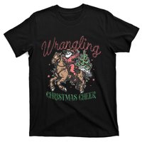 Western Christmas Wrangling Christmas Cheer Cowboy Santa T-Shirt