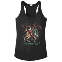 Western Christmas Wrangling Christmas Cheer Cowboy Santa Ladies PosiCharge Competitor Racerback Tank