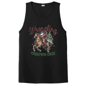 Western Christmas Wrangling Christmas Cheer Cowboy Santa PosiCharge Competitor Tank