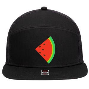 Watermelon Costume Watermelon Slice Couple Matching 7 Panel Mesh Trucker Snapback Hat