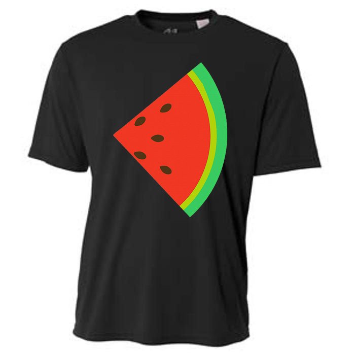 Watermelon Costume Watermelon Slice Couple Matching Cooling Performance Crew T-Shirt