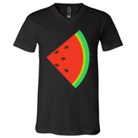 Watermelon Costume Watermelon Slice Couple Matching V-Neck T-Shirt