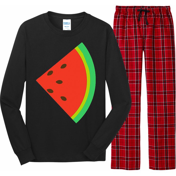 Watermelon Costume Watermelon Slice Couple Matching Long Sleeve Pajama Set