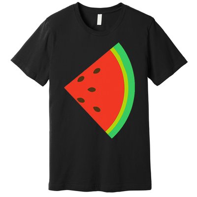 Watermelon Costume Watermelon Slice Couple Matching Premium T-Shirt