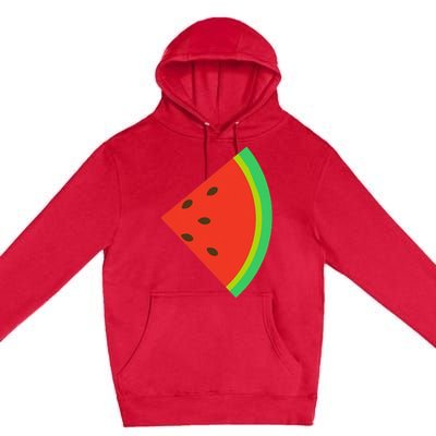 Watermelon Costume Watermelon Slice Couple Matching Premium Pullover Hoodie