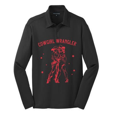 Western Cowgirl Wrangler Lesbian Queer Silk Touch Performance Long Sleeve Polo