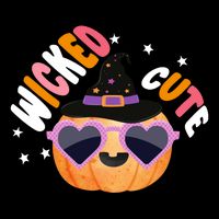 Wicked Cute Witch Halloween Pumpkin Drawstring Bag