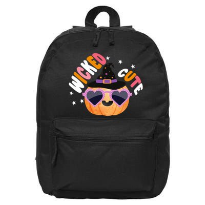 Wicked Cute Witch Halloween Pumpkin 16 in Basic Backpack