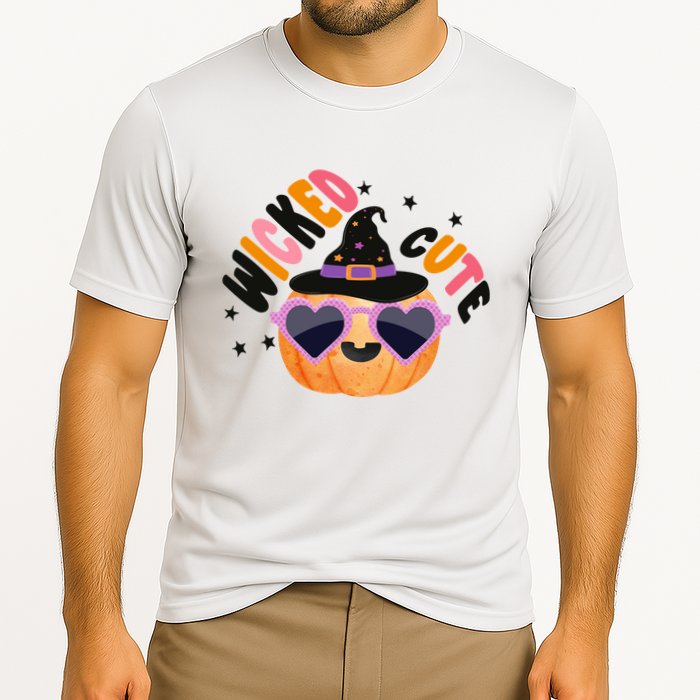 Wicked Cute Witch Halloween Pumpkin Cooling Performance Crew T-Shirt