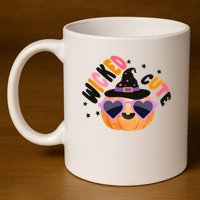 Wicked Cute Witch Halloween Pumpkin 11oz C Handle Ceramic Mug