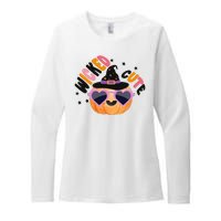 Wicked Cute Witch Halloween Pumpkin Womens CVC Long Sleeve Shirt