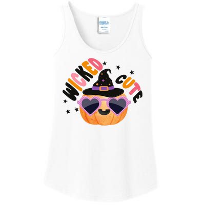 Wicked Cute Witch Halloween Pumpkin Ladies Essential Tank