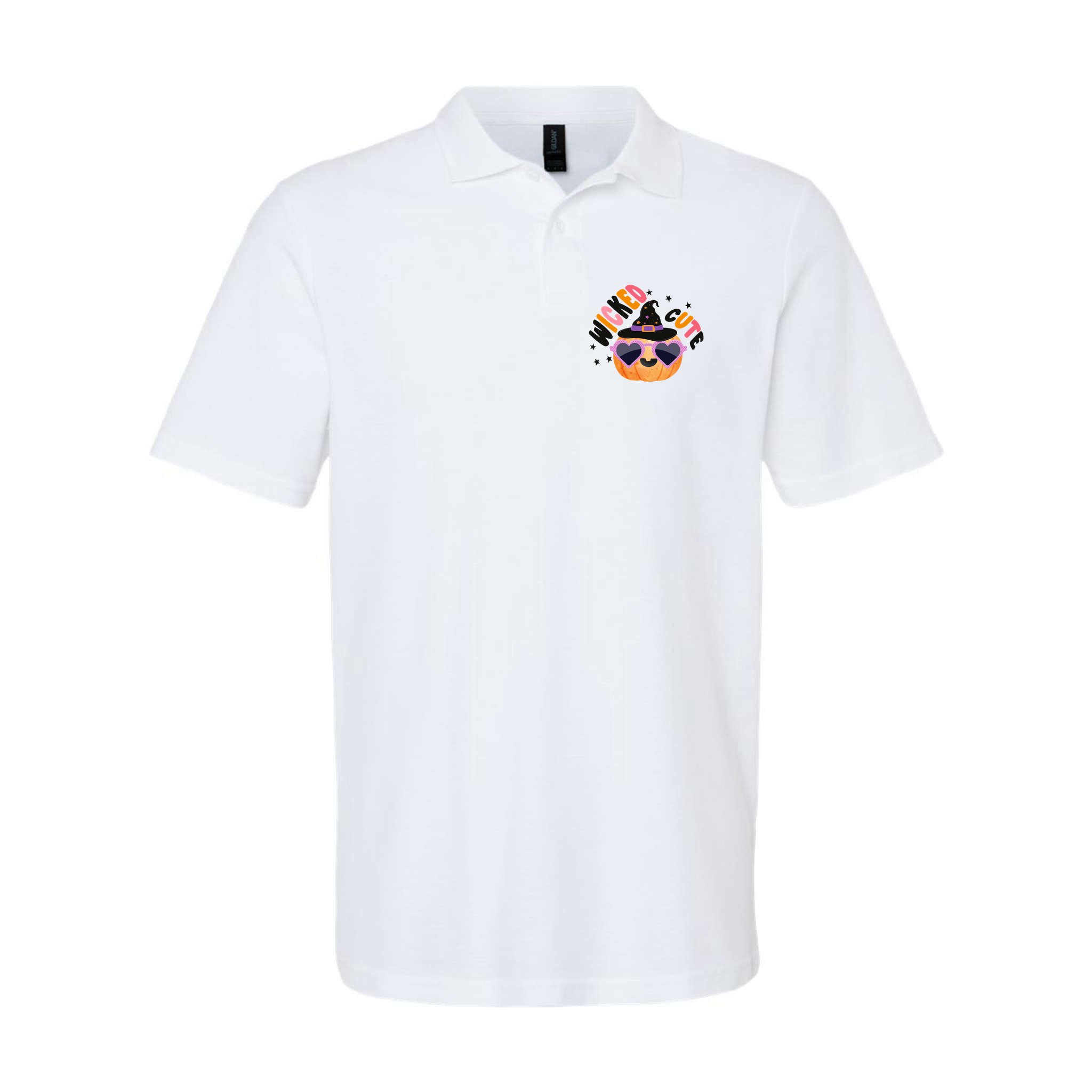 Wicked Cute Witch Halloween Pumpkin Polo