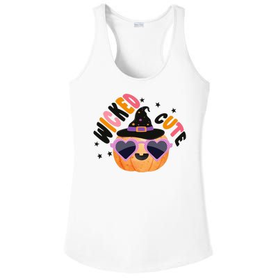 Wicked Cute Witch Halloween Pumpkin Ladies PosiCharge Competitor Racerback Tank