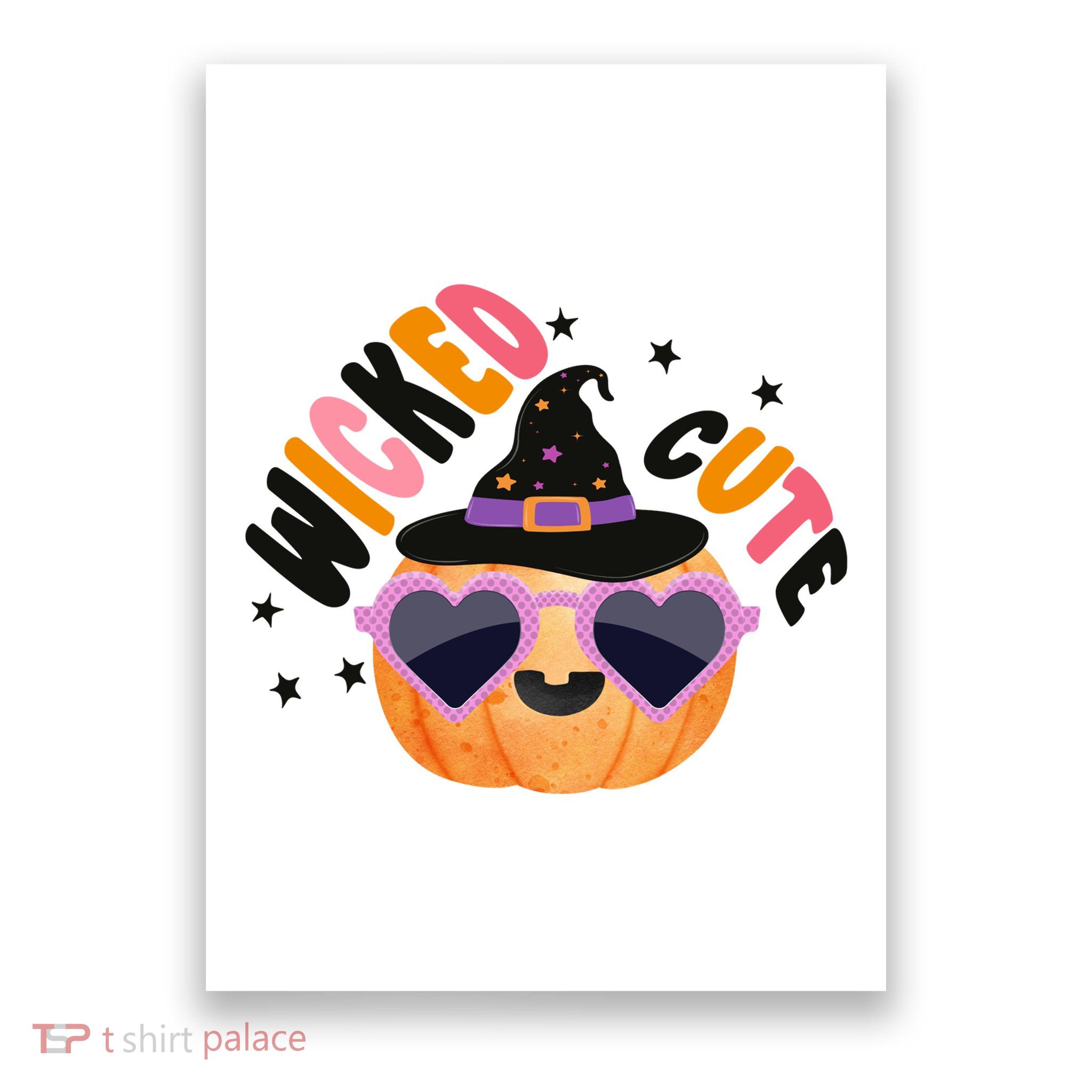 Wicked Cute Witch Halloween Pumpkin Poster