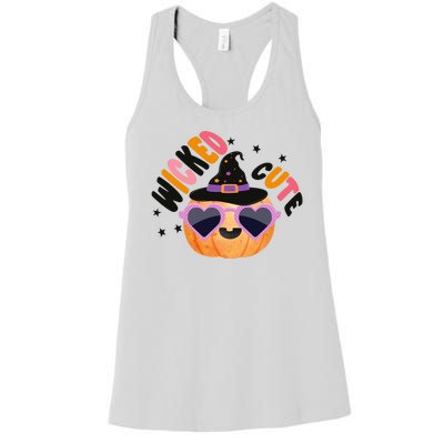 Wicked Cute Witch Halloween Pumpkin Women's Racerback Tank