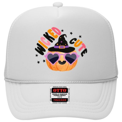 Wicked Cute Witch Halloween Pumpkin Trucker Hat