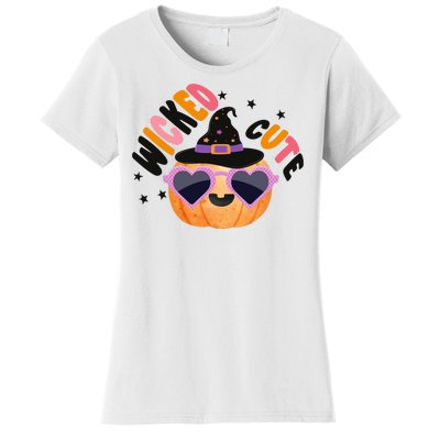 Wicked Cute Witch Halloween Pumpkin Women's T-Shirt