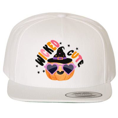 Wicked Cute Witch Halloween Pumpkin Wool Snapback Cap