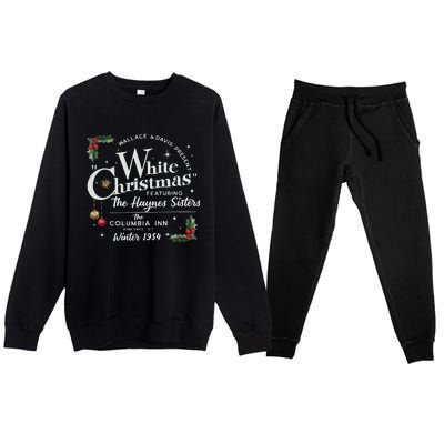 White Christmas Wallace And Davis Haynes Sister Premium Crewneck Sweatsuit Set