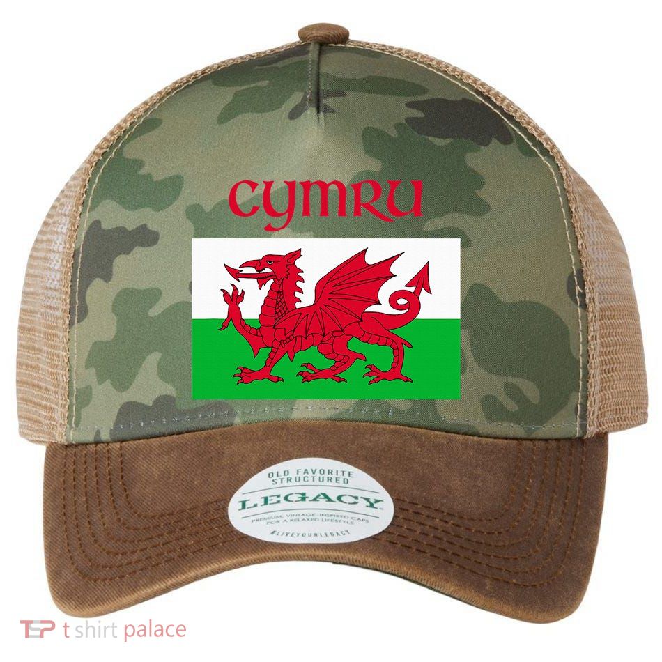 Wales Cymru Welsh Flag Legacy Tie Dye Trucker Hat