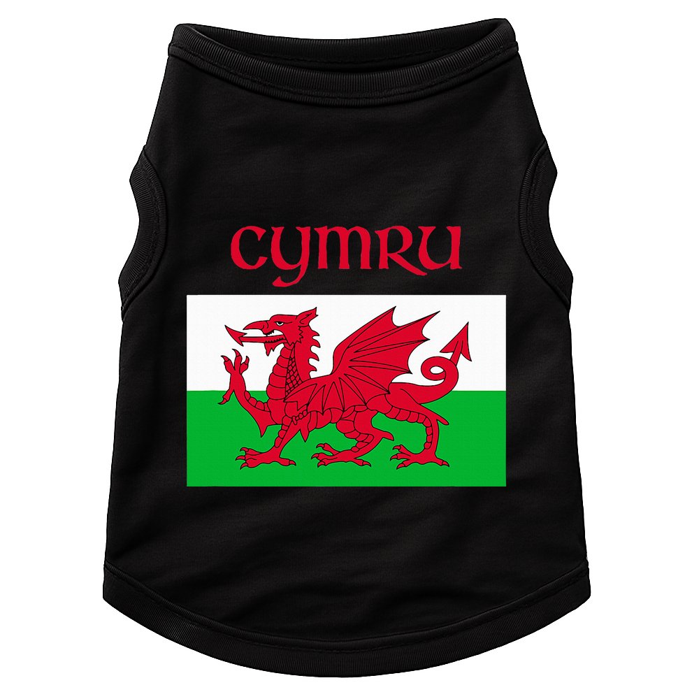 Wales Cymru Welsh Flag Doggie Tank
