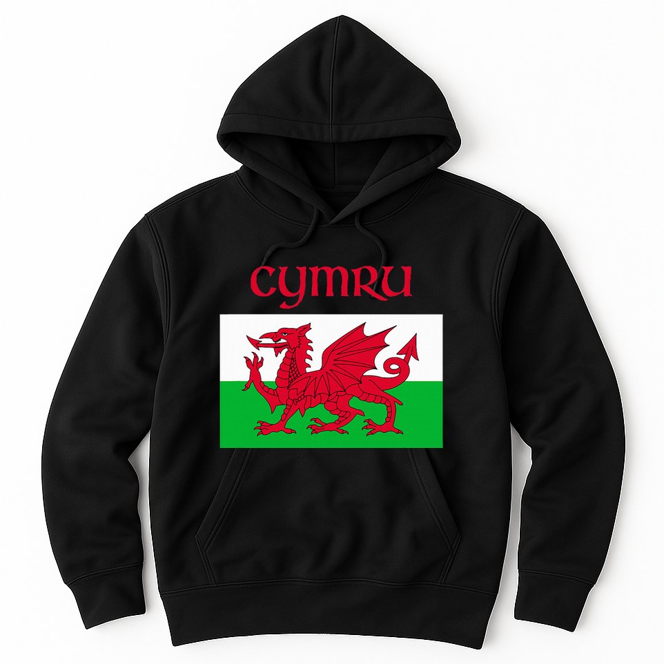 Wales Cymru Welsh Flag Hoodie