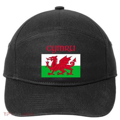 Wales Cymru Welsh Flag 7-Panel Snapback Hat
