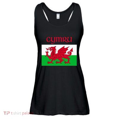 Wales Cymru Welsh Flag Ladies Essential Flowy Tank