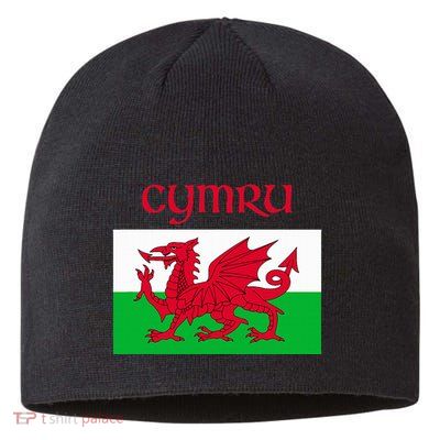 Wales Cymru Welsh Flag Sustainable Beanie