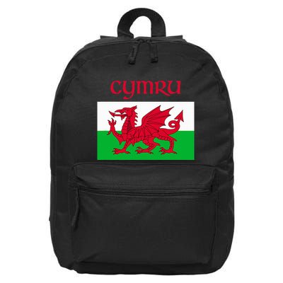 Wales Cymru Welsh Flag 16 in Basic Backpack