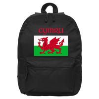 Wales Cymru Welsh Flag 16 in Basic Backpack