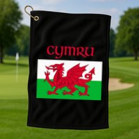 Wales Cymru Welsh Flag Golf Towel